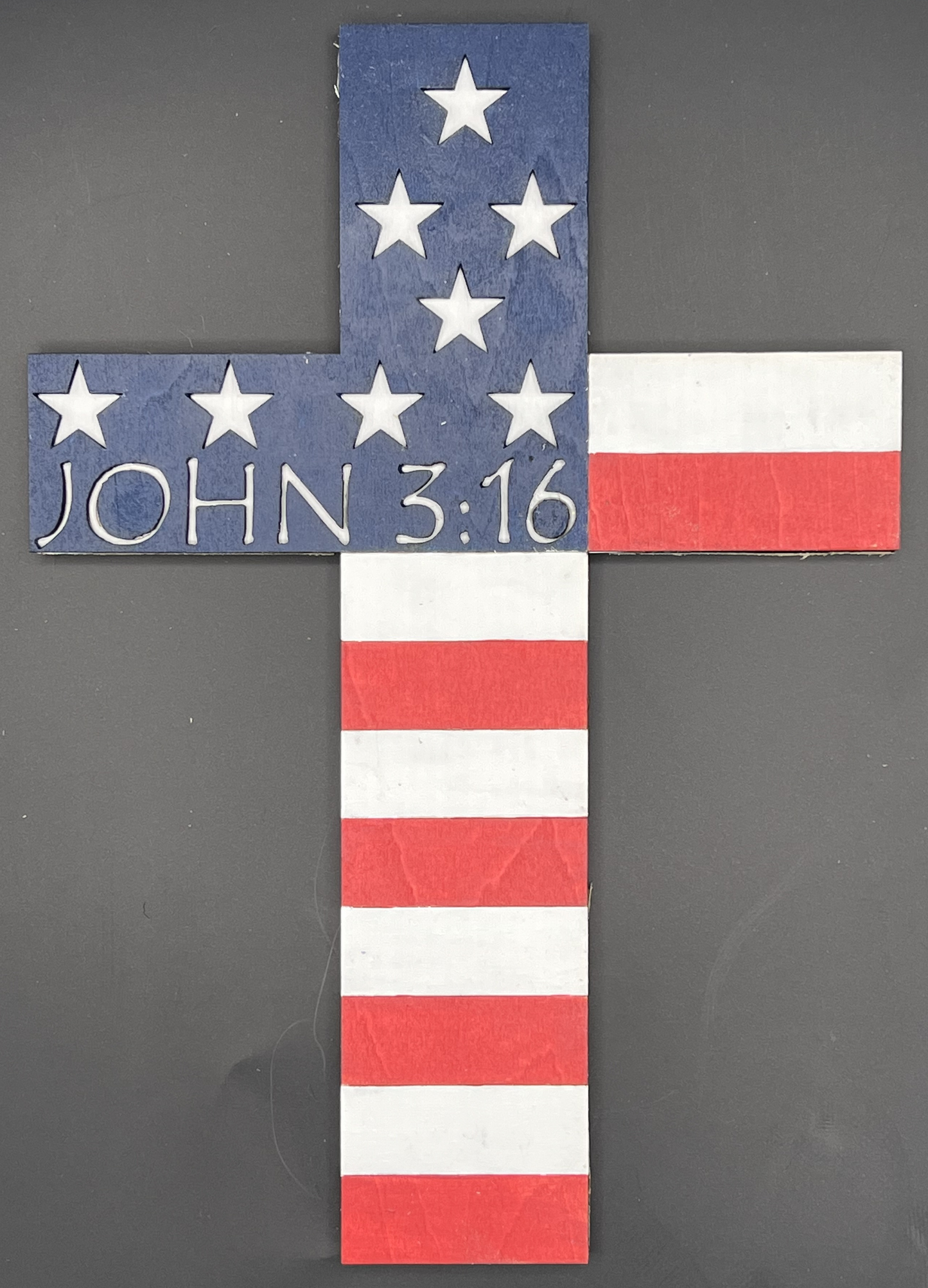 Cross with American Flag Styling